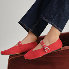 The Max Buckle Mary Jane - Cherry