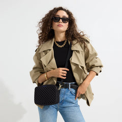 The Crossbody Camera Bag - Black Sand