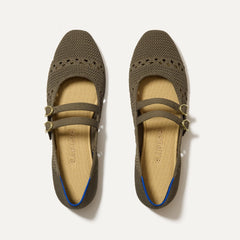 The Double Buckle Mary Jane - Safari Crochet