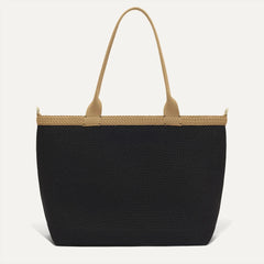 The Lightweight Zip Tote - Black Espresso Open-Knit